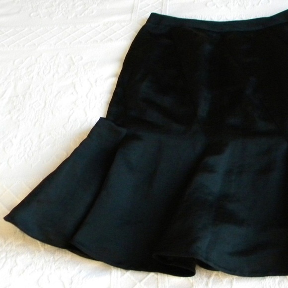 ARMANI Black Label Godet Silk Skirt sz M 40 New - Picture 2 of 6
